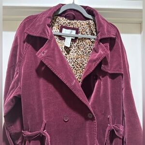 Burgundy long coat
